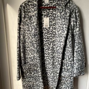 Faux fur animal print jacket